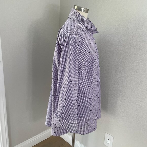 Appleseeds Woman Plus 2X Long Sleeve Button Up Shirt Wired Collar Pocket Top - Picture 3 of 13